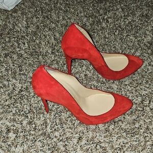 Christian Louboutin Red Stiletto Heels with Pointed Toe